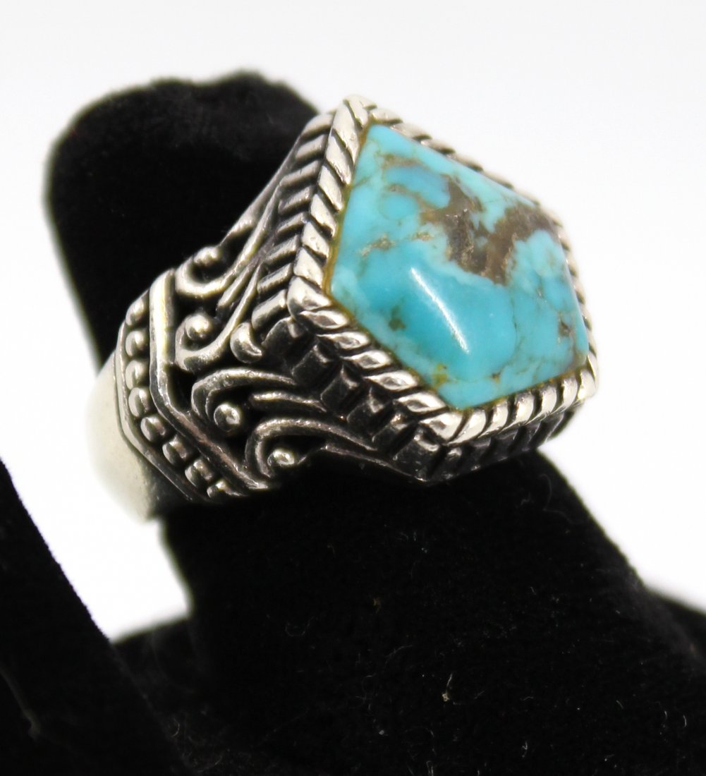 Southeast Asian Silver & Turquoise Ring (1 of 7)