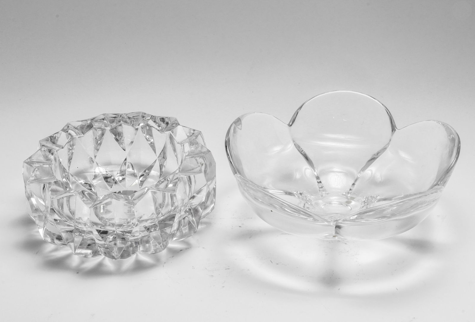 Orrefors Flower Crystal Bowl & Cut Crystal Bowl, 2 (1 of 4)