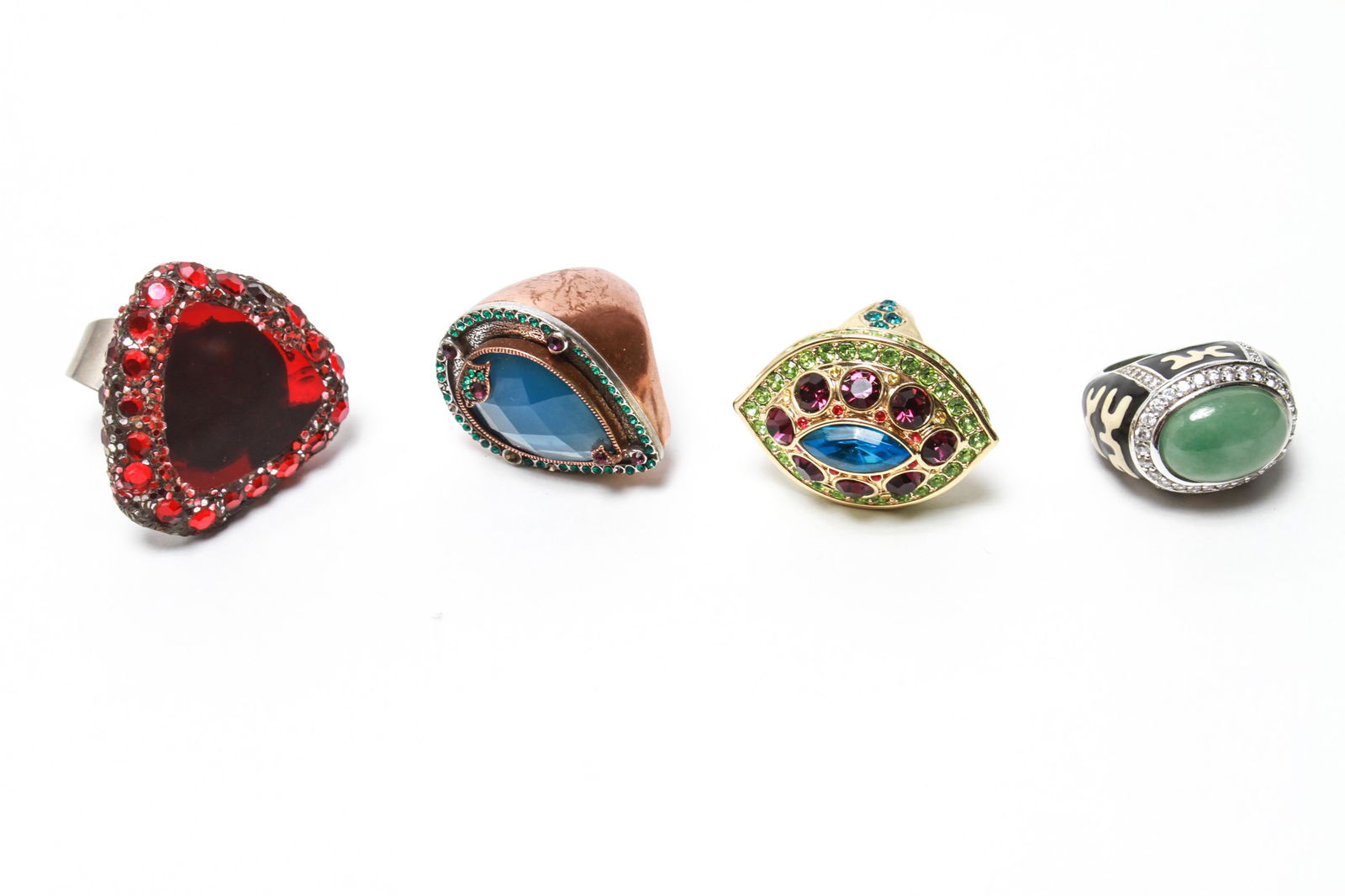 Ladies' Costume Jewelry Rings incl. Jade, 4 Pcs. (1 of 4)