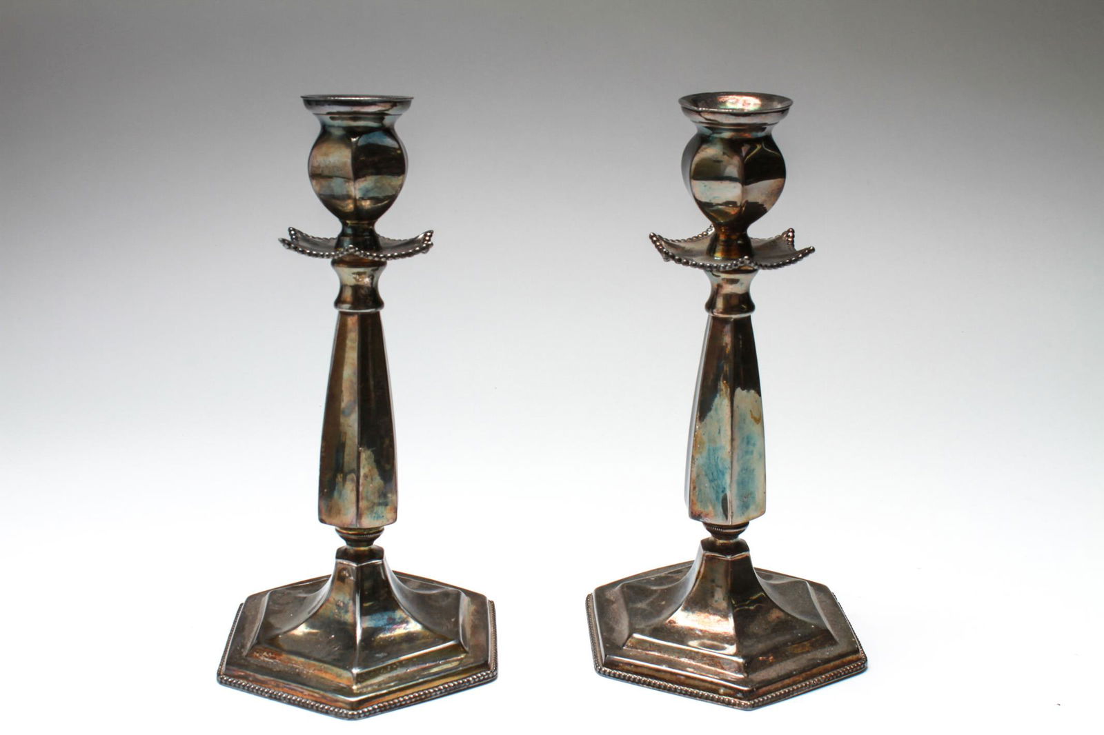 E.G. Webster & Son Silver-Plate Candlesticks (1 of 7)