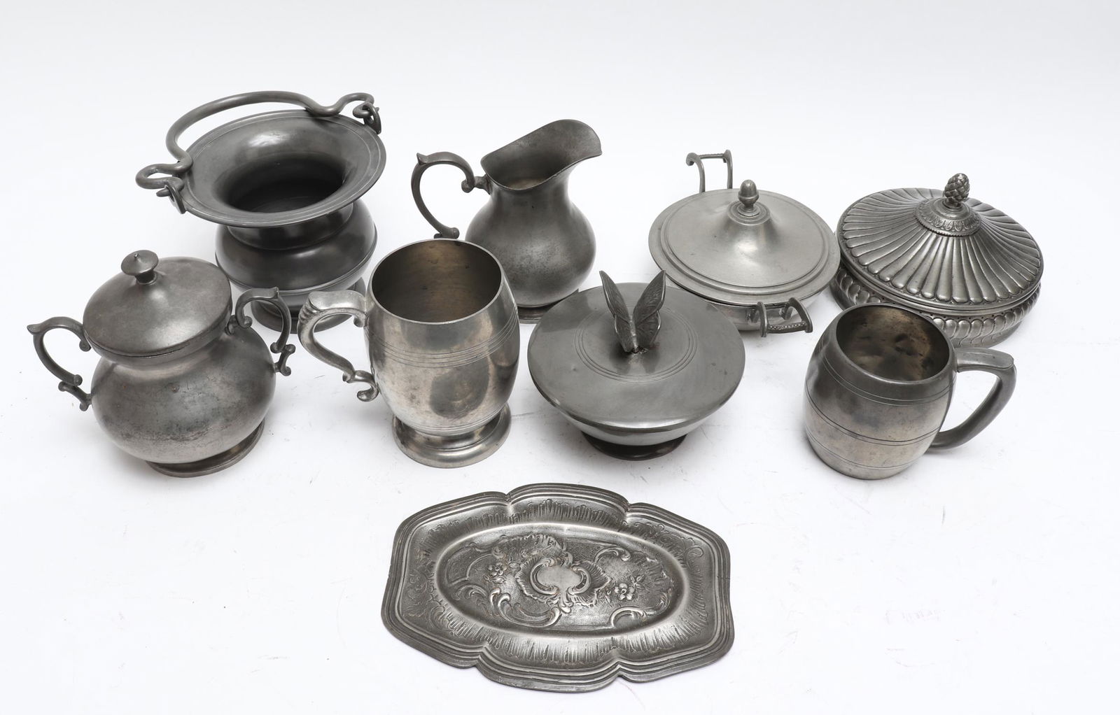 Pewter Article Assortment, Group of 9 Pieces (1 of 6)