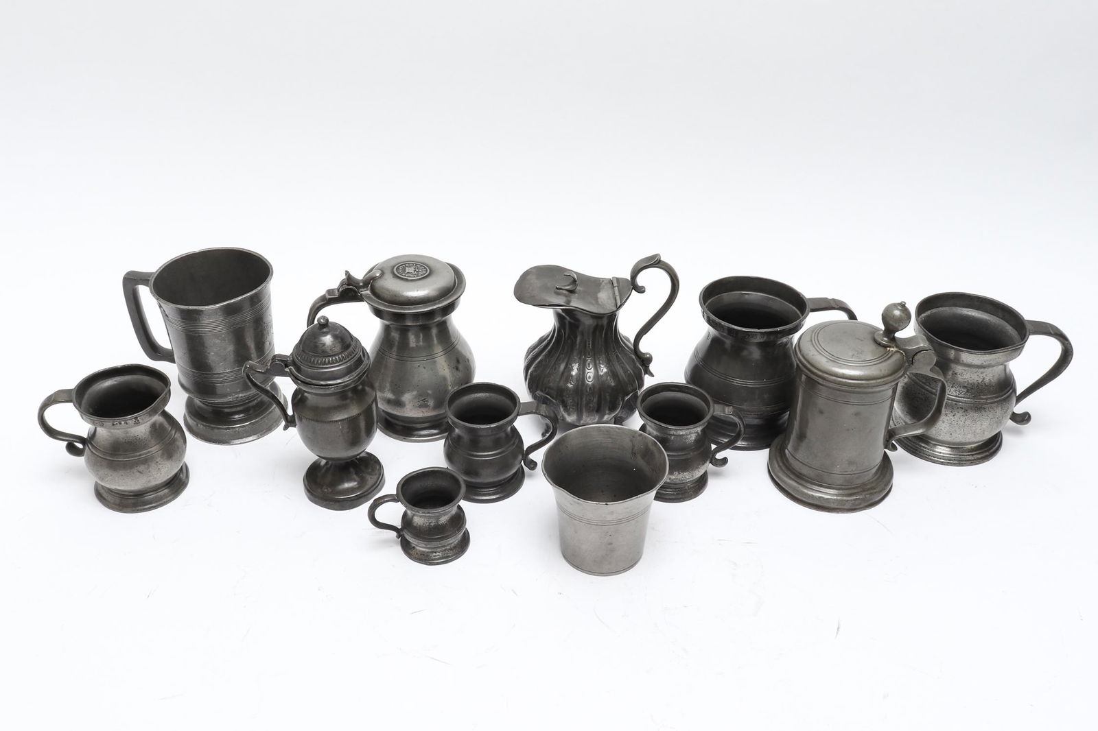 Pewter Vessel Assortment, 12 Pieces (1 of 6)