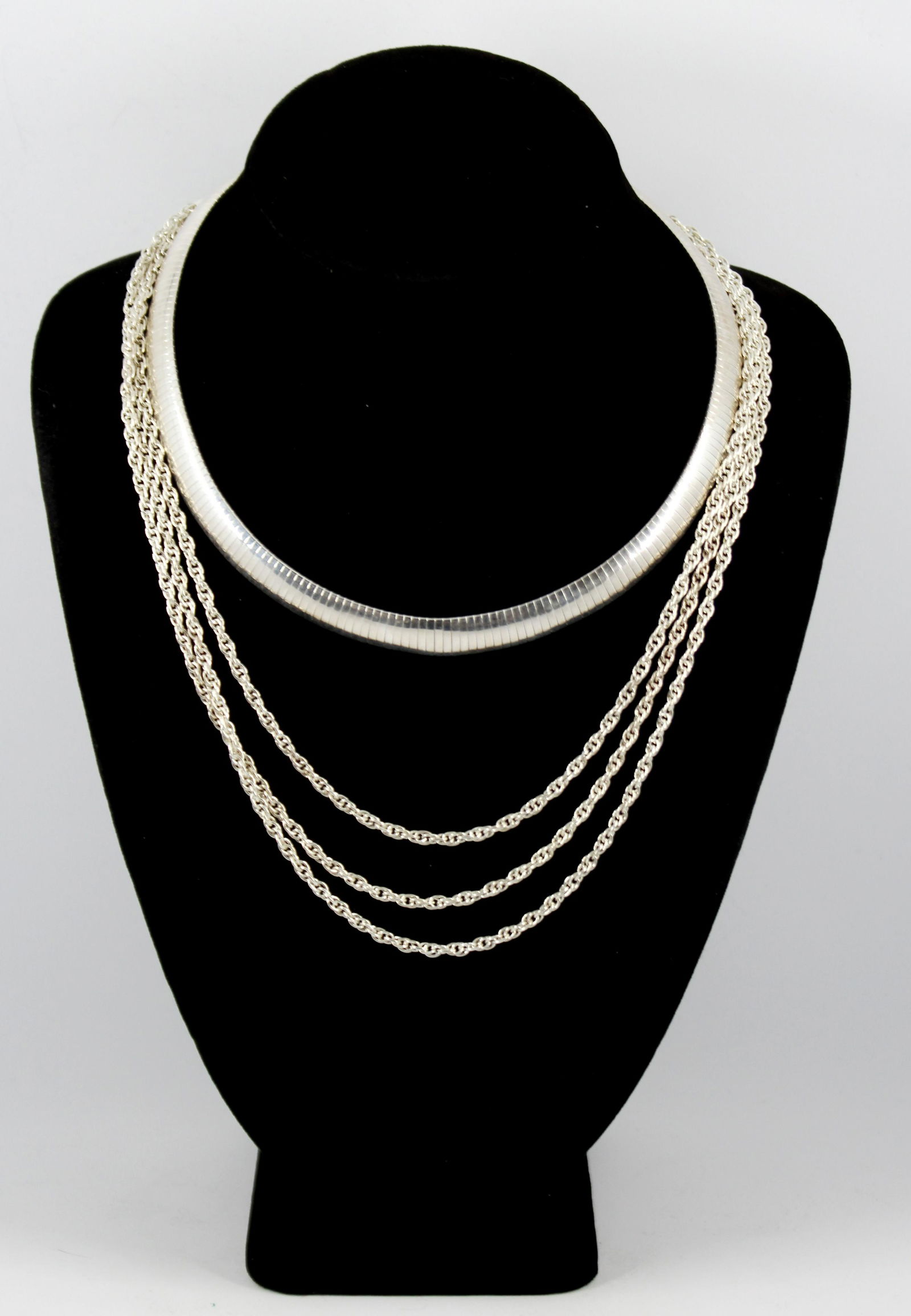 Milor Modern Silver Necklaces, 2 (1 of 6)