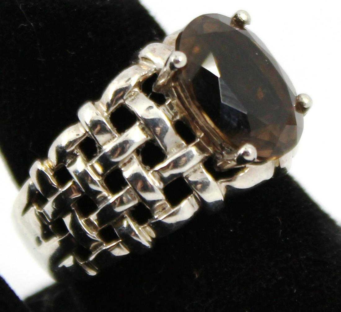Sterling Silver Smoky Quartz Ring (1 of 6)