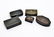 Antique Silver Inlaid Snuff Boxes, Group of 5