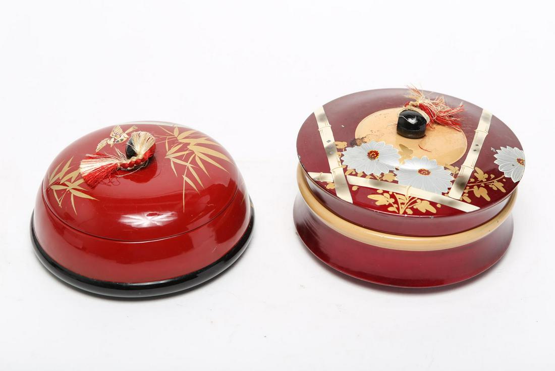 Japanese Red Lacquer Boxes, 2 (1 of 7)