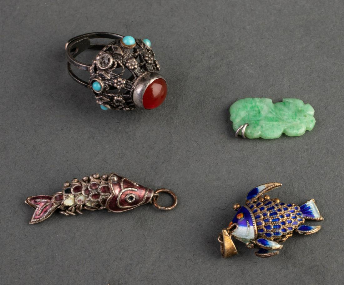 Chinese Cloisonne, Jade, & Stone Jewelry, 4 (1 of 7)