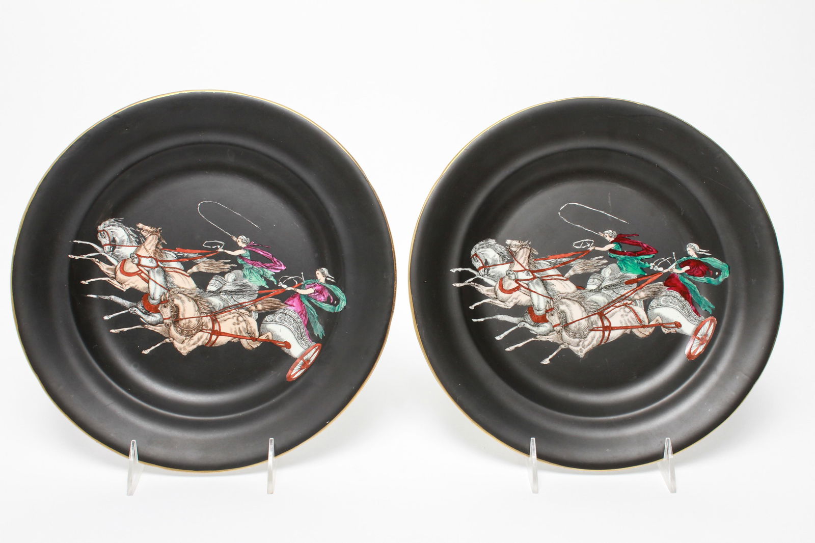 The Adams Etruscan Ware Black Glazed Plates, 2 (1 of 5)