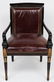 Empire Style Leather and Carved Wood Armchairs, Pr - 2