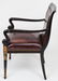 Empire Style Leather and Carved Wood Armchairs, Pr - 4