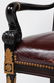 Empire Style Leather and Carved Wood Armchairs, Pr - 6