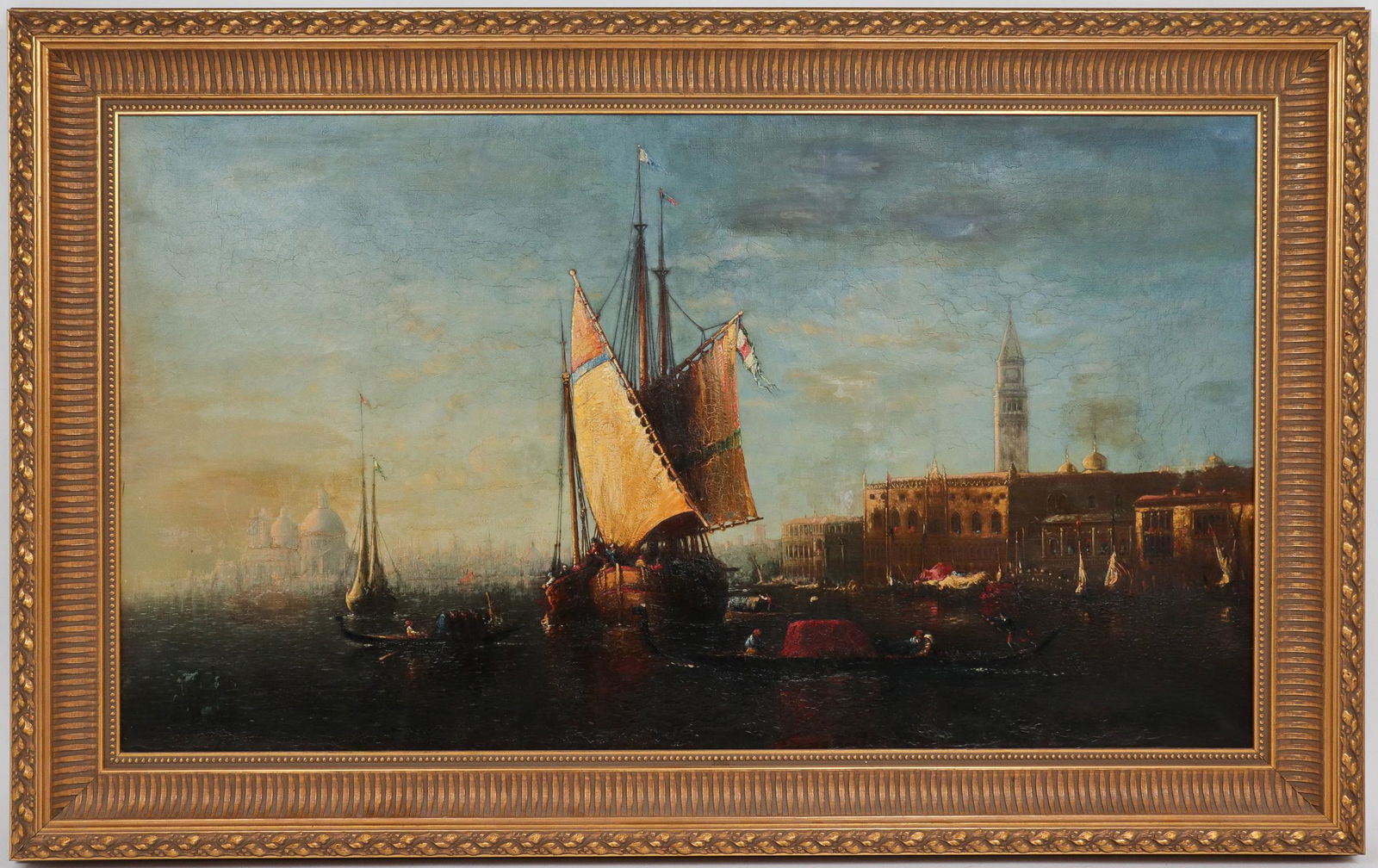 G.L. Brown Attr. Venetian Grand Canal Scene, Oil (1 of 4)
