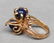 14K Yellow Gold Lapis Lazuli Floral Free-Form Ring - 5