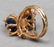 14K Yellow Gold Lapis Lazuli Floral Free-Form Ring - 6