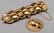 Retro 14K Yellow Gold Wide Link Charm Bracelet - 2