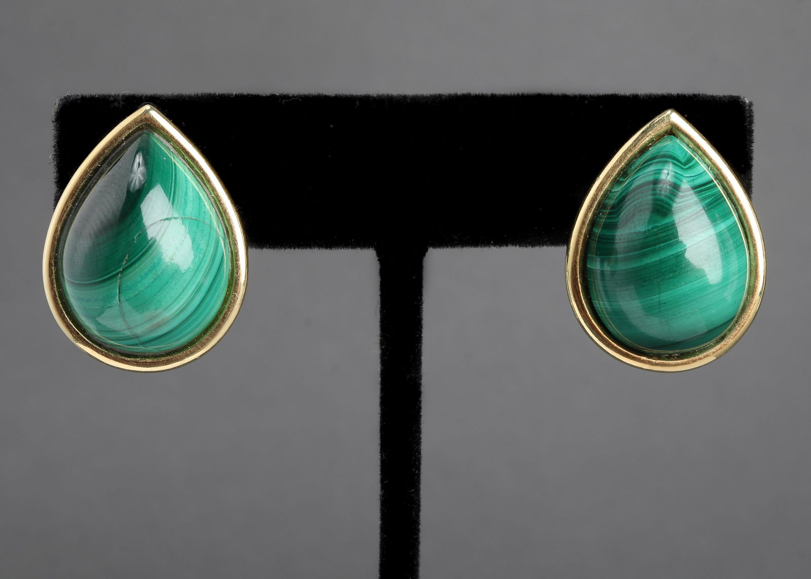 14K Yellow Gold & Malachite Earrings (1 of 7)