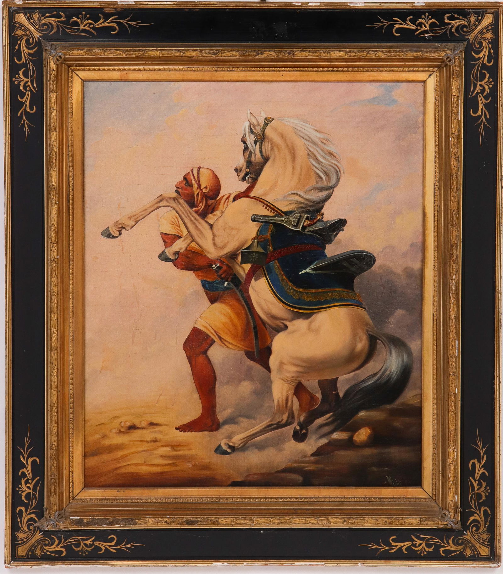 Signed Wight Orientalist Equestrian Oil on Canvas (1 of 5)