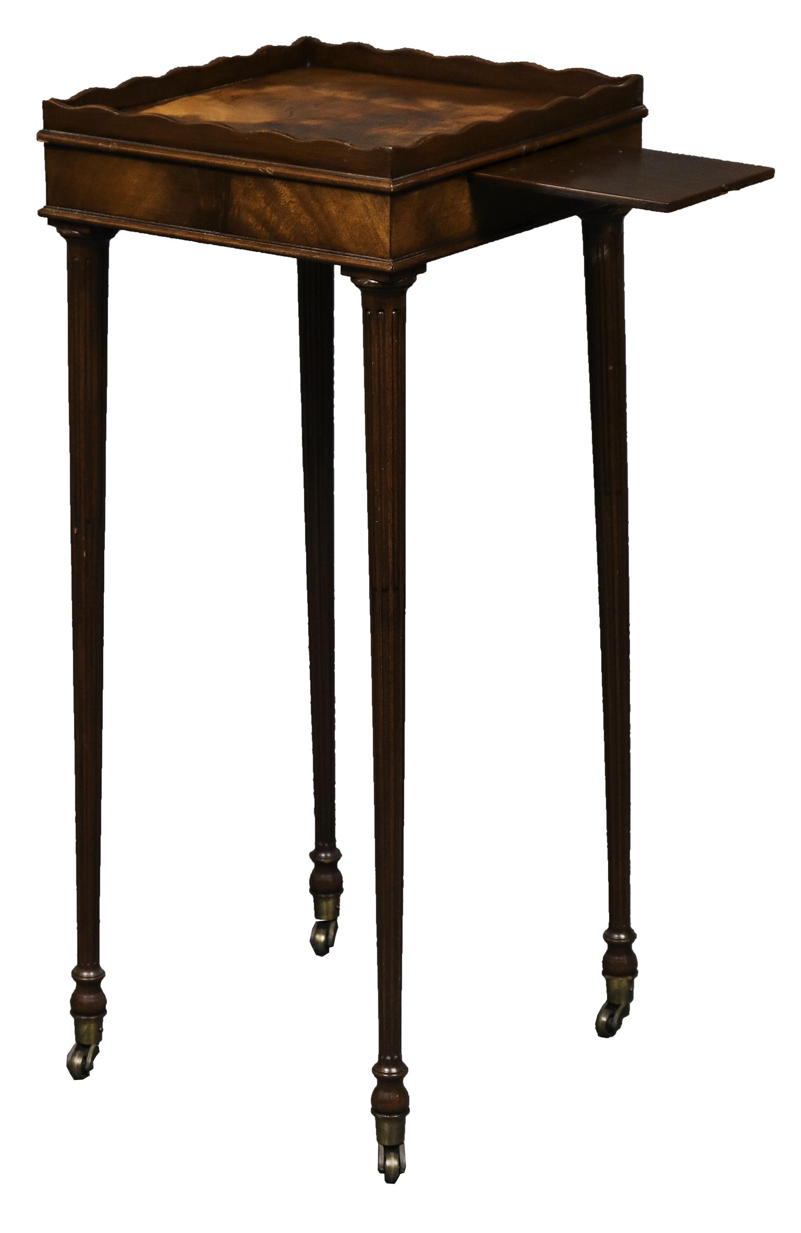 Baker Narrow Mahogany Square End Table (1 of 7)
