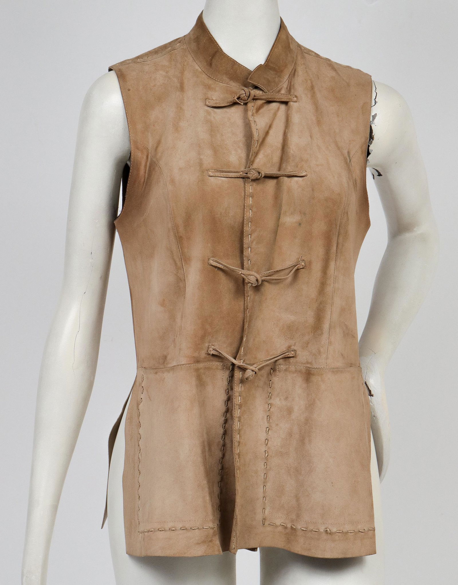 Prada Designer Suede Leather Vest (1 of 8)