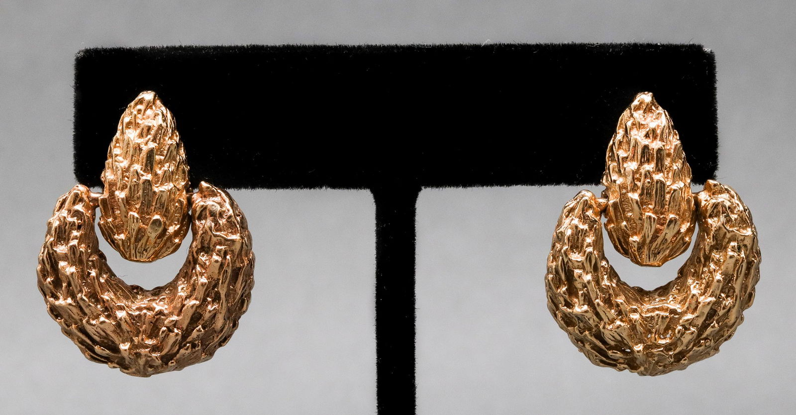 Vintage 14K Yellow Gold Door Knocker Earrings (1 of 4)