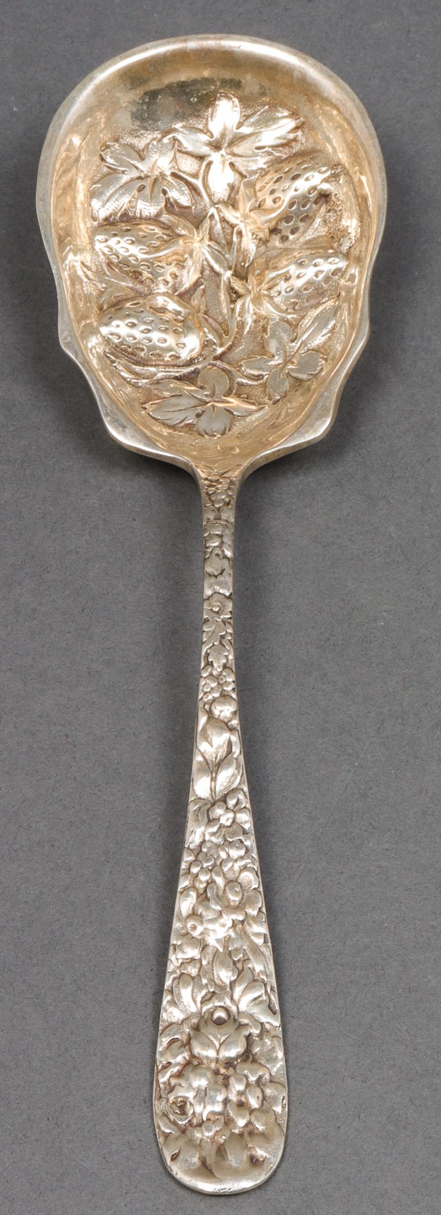 Sterling Silver Repousse Berry Spoon (1 of 4)