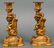 Louis XV Style Figural Gilt Bronze Candlesticks Pr - 7