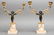 French Ormolu Bronze & Marble Putti Candelabra, Pr