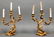 Louis XV Rococo Manner Gilt Metal Candelabra, Pr