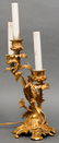 Louis XV Rococo Manner Gilt Metal Candelabra, Pr - 6