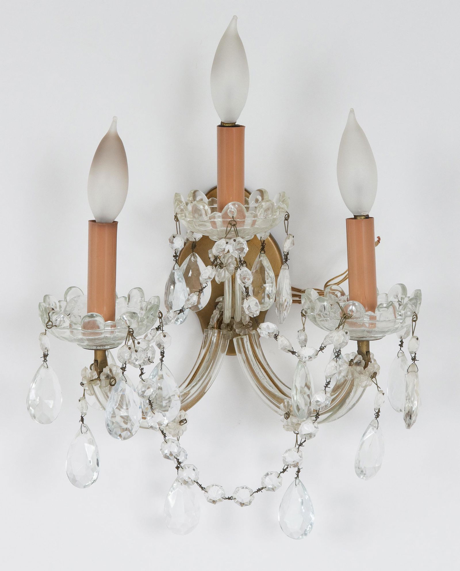 Italian Crystal Wall Sconces, Pair (1 of 7)