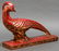 Zsolnay Modern Red Glaze & Gilt Ceramic Bird - 2