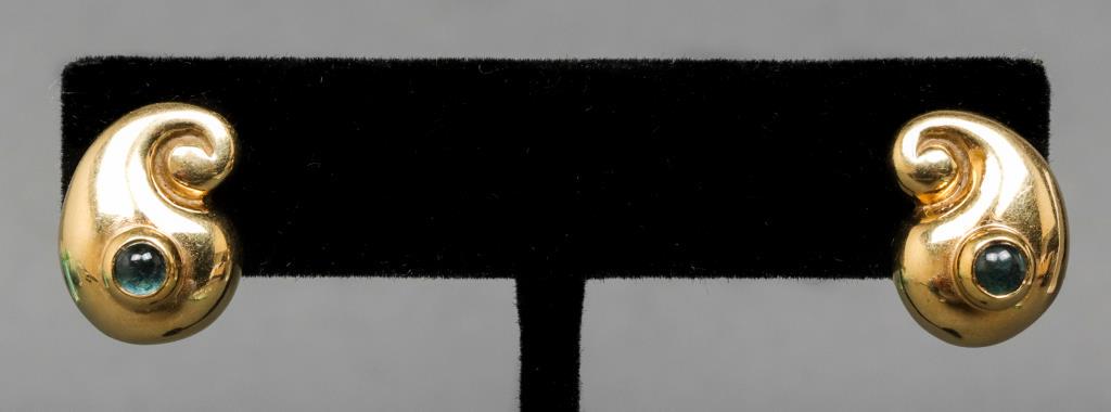 Vintage 14K Yellow Gold & Aquamarine Earrings (1 of 3)