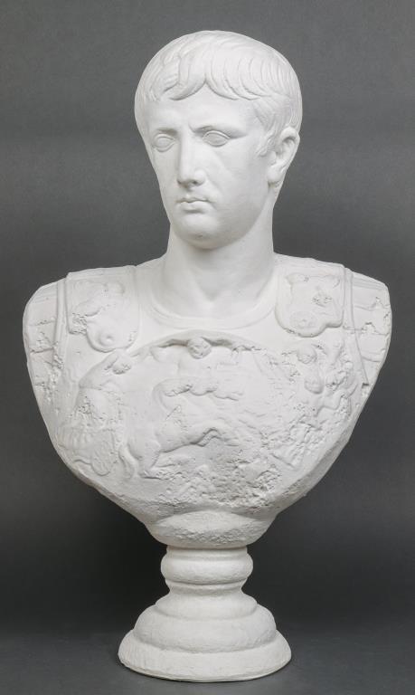 Julius Caesar Plaster Bust Sculpture (1 of 8)