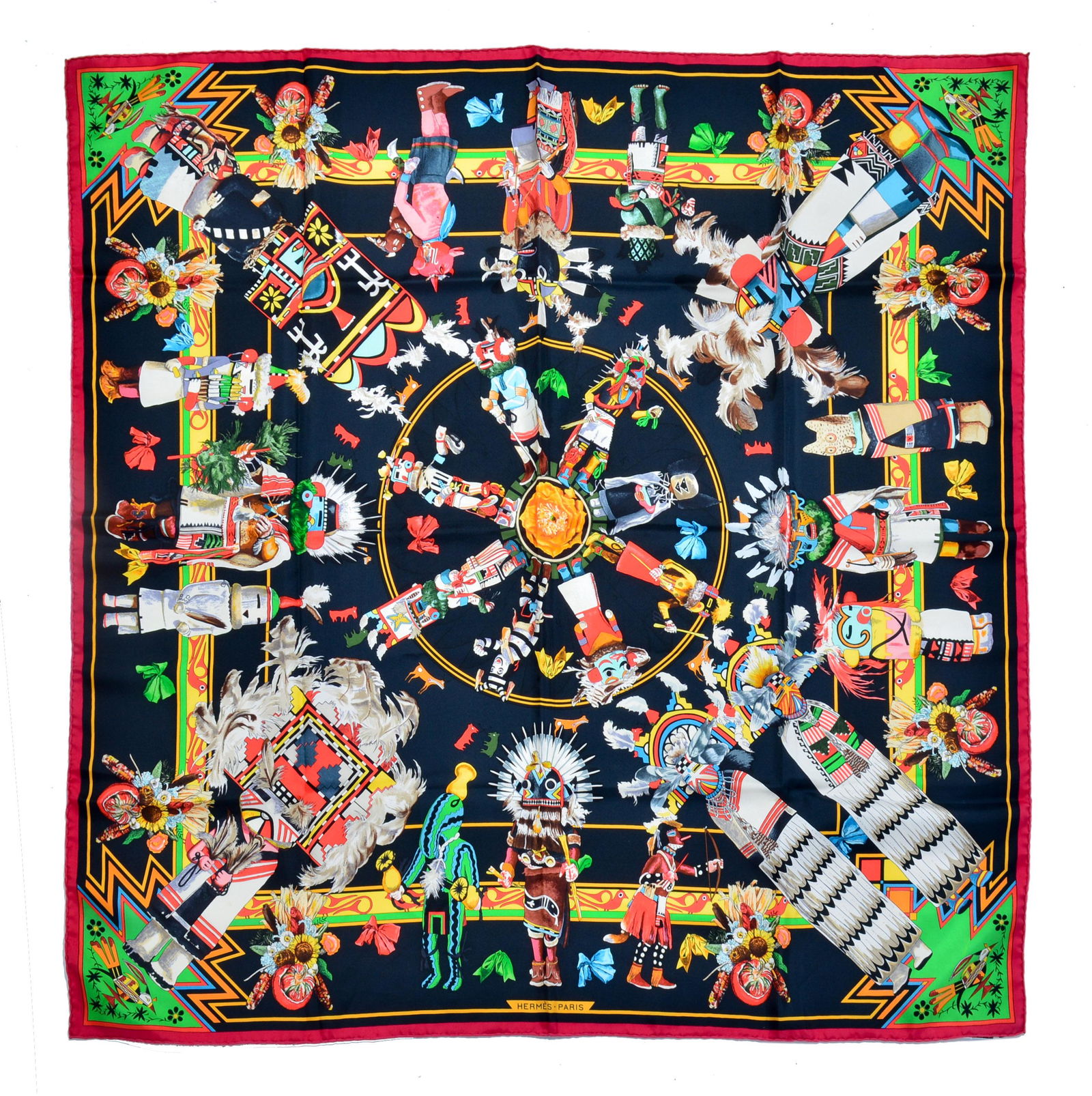 Hermes "Kachinas" Silk Scarf (1 of 4)