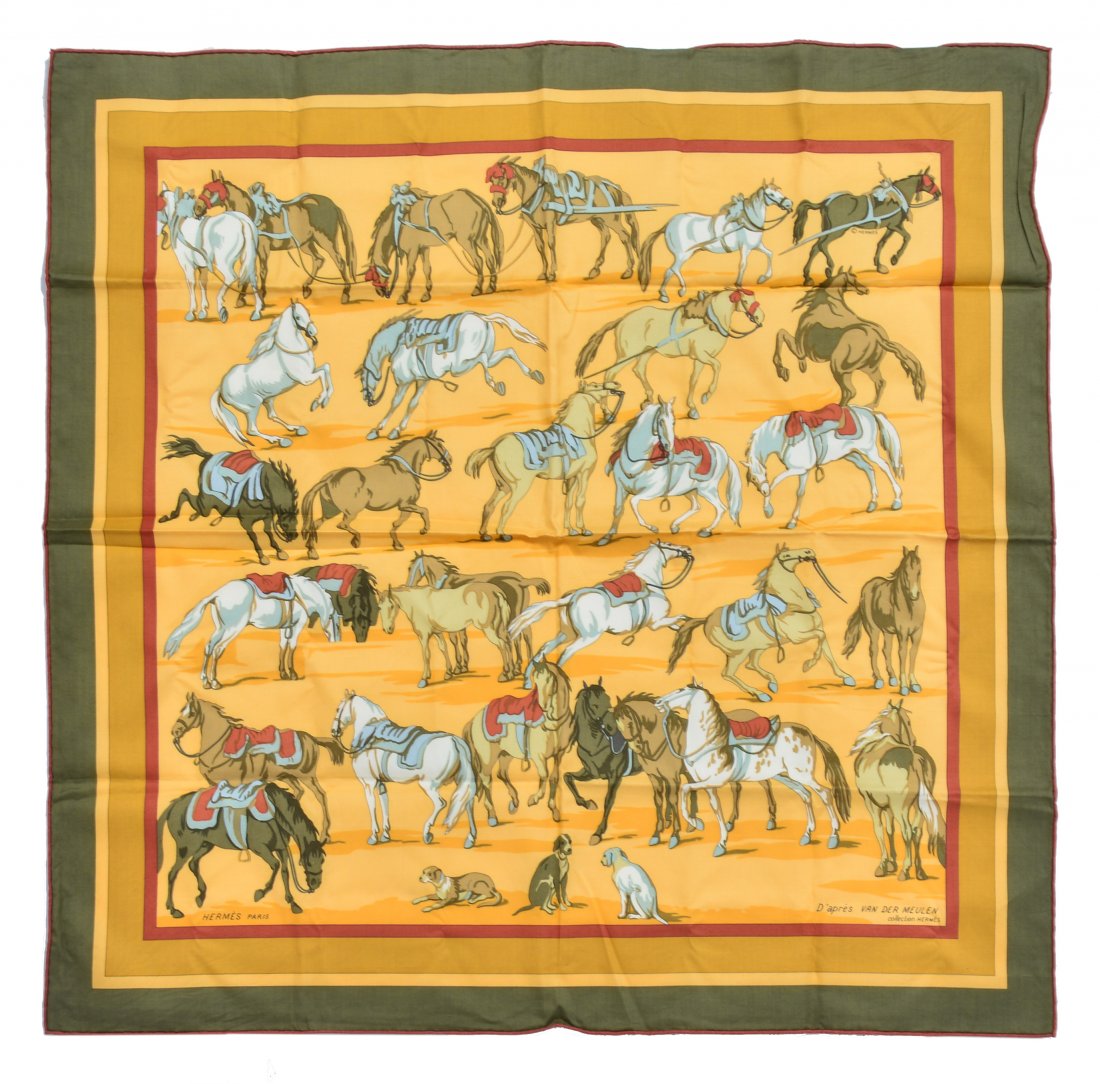 Hermes "Chevaux d'Apres Van der Meulen" Kerchief (1 of 5)
