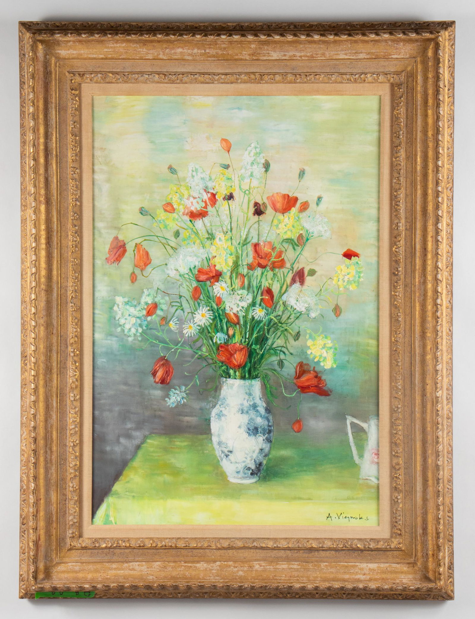A. Vignoles "Le Vase de Porcelaine" Still Life Oil (1 of 5)