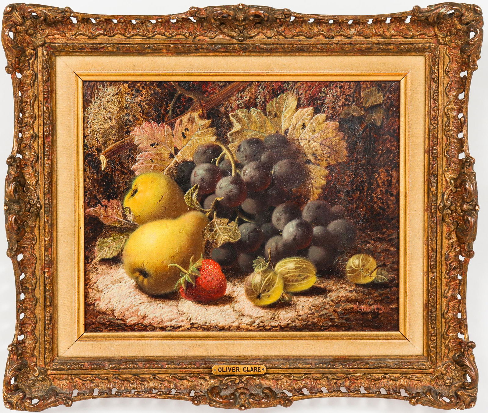 Oliver Clare "Still Life with Fruit" Oil on Canvas (1 of 6)
