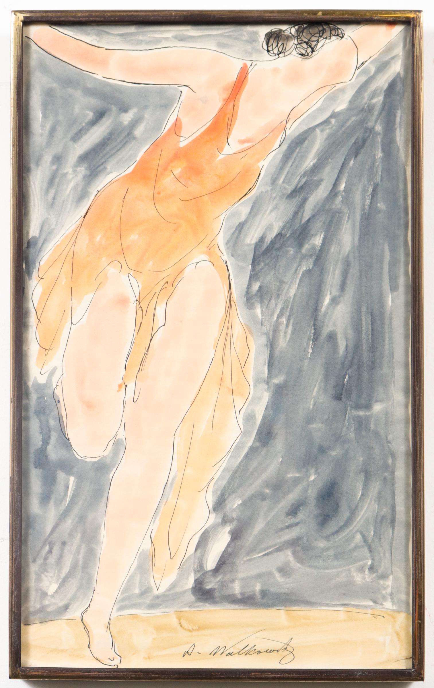 Abraham Walkowitz "Dancer" Watercolor on Paper (1 of 5)
