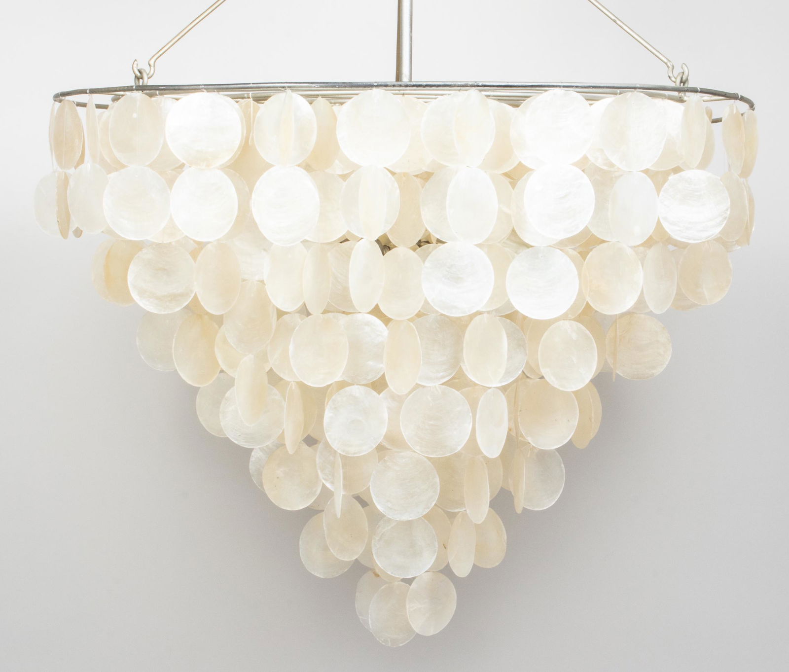 Verner Panton Style Capiz Shell Chandelier (1 of 4)