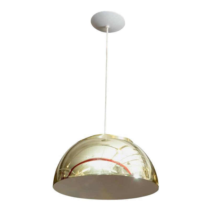 Verner Panton Style Brass Half-Globe Pendant Light (1 of 5)
