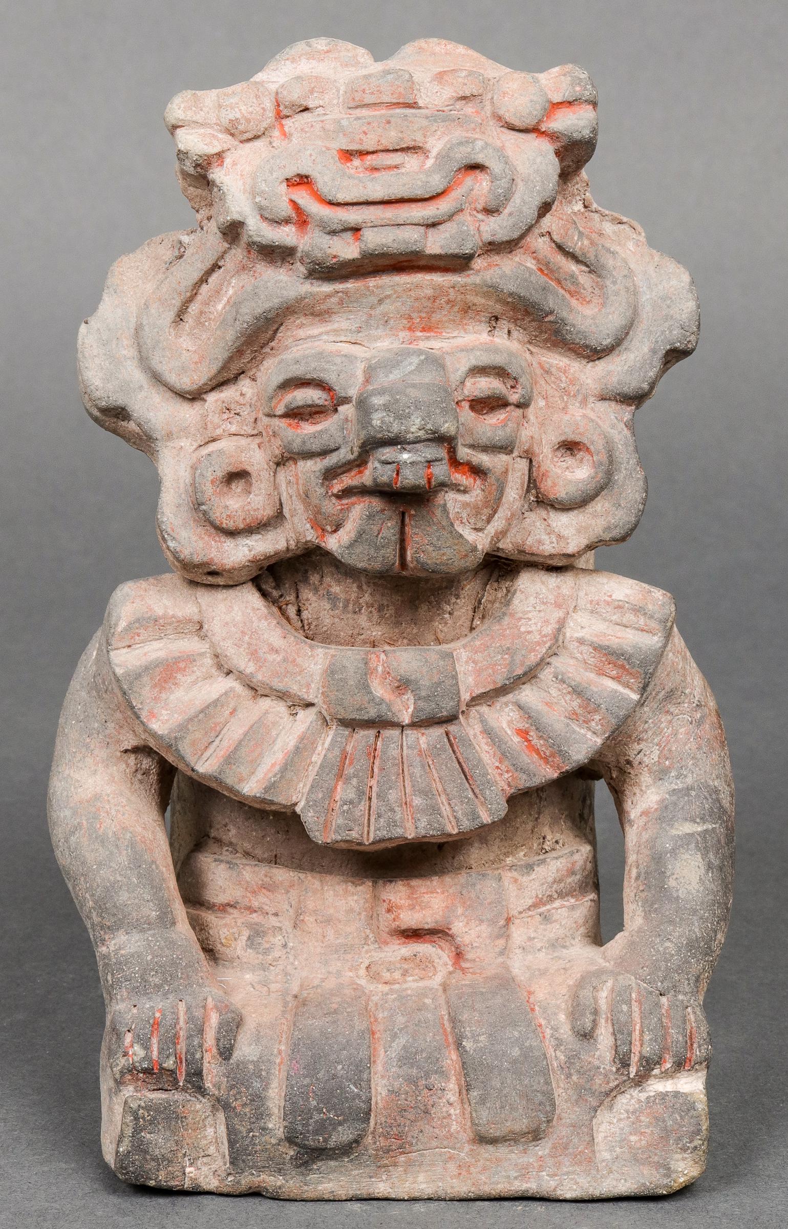 Zapotec "Cocijo" Pre-Columbian Pottery Effigy Urn (1 of 8)