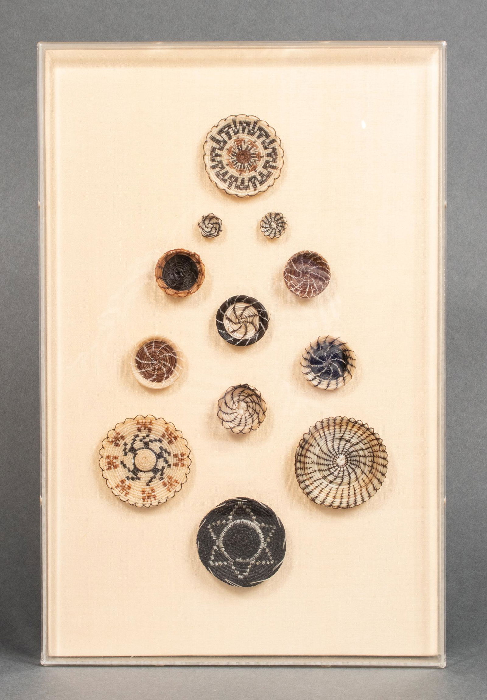 Pima & Tohono O'odham Miniature Horsehair Baskets (1 of 5)