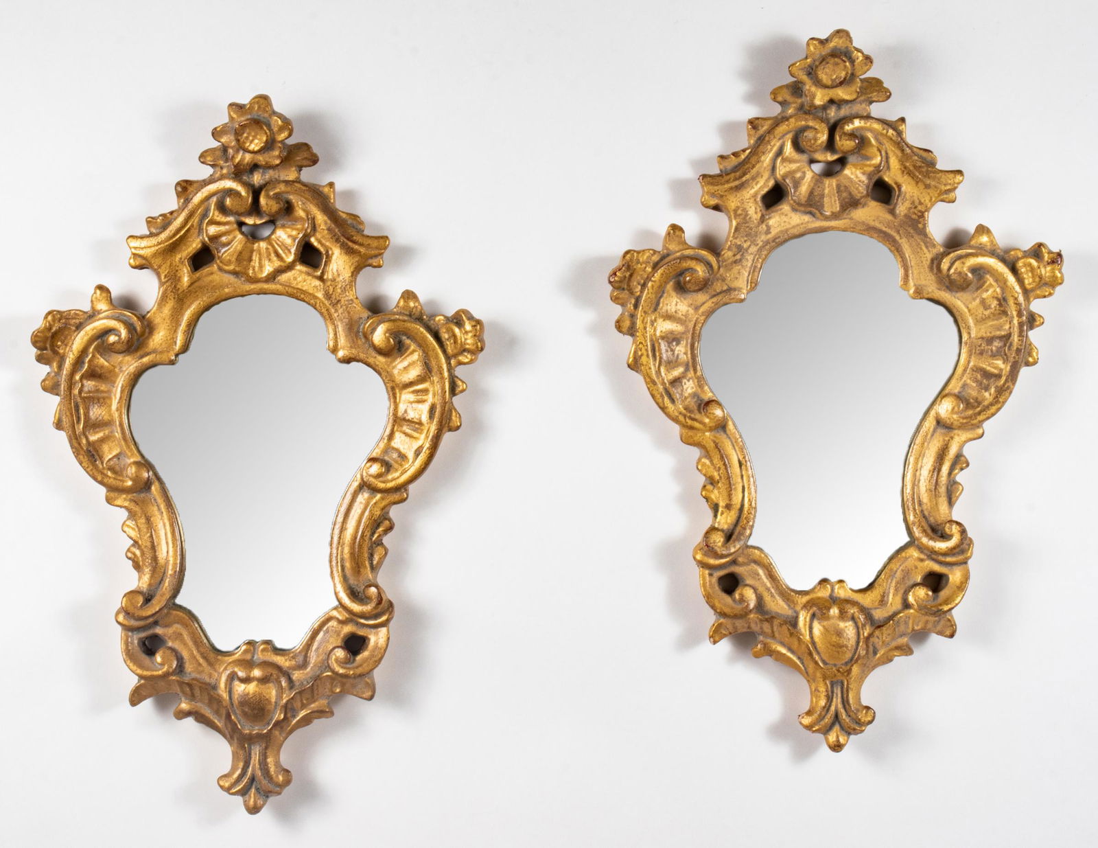 Borghese Italian Rococo Style Giltwood Mirrors, Pr (1 of 5)