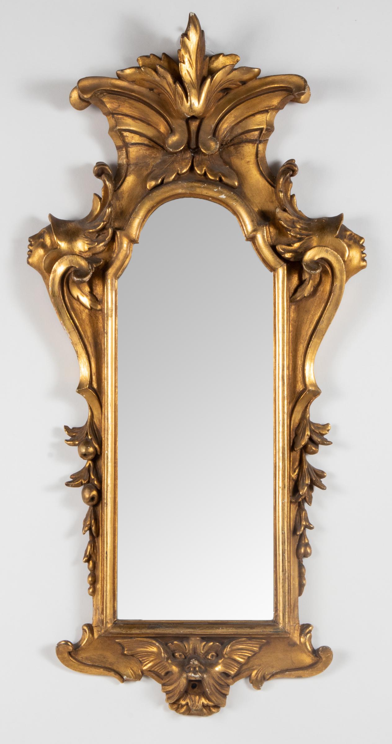 Baroque Revival Giltwood Mirror W Gargoyle (1 of 5)