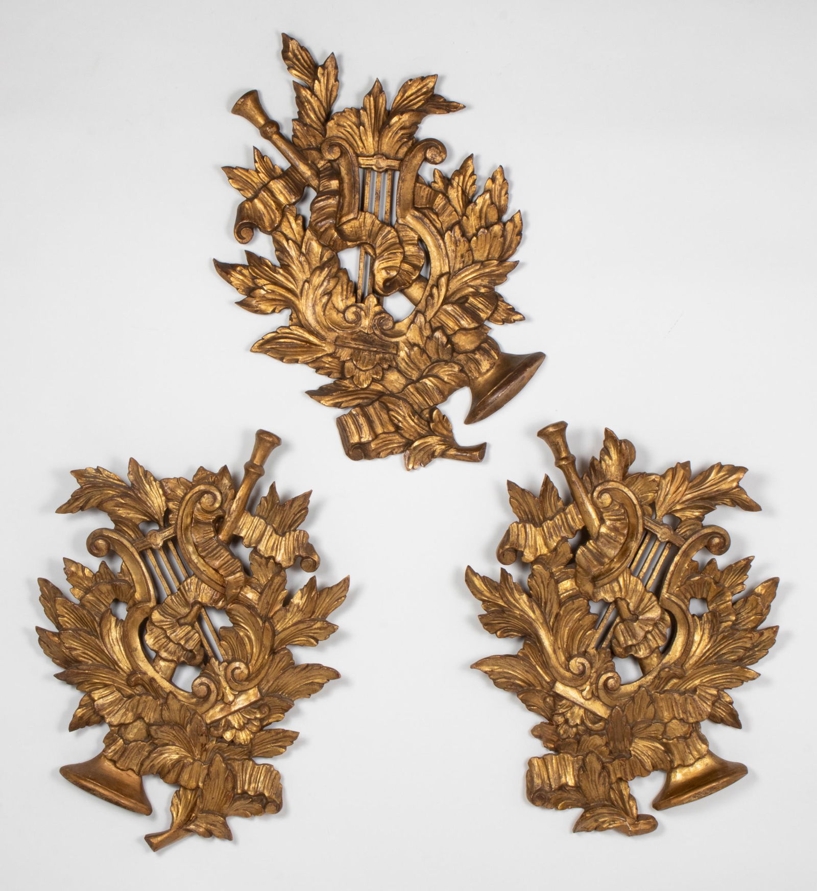 Italian Carved Giltwood Musical Wall Plaques, 3 (1 of 5)
