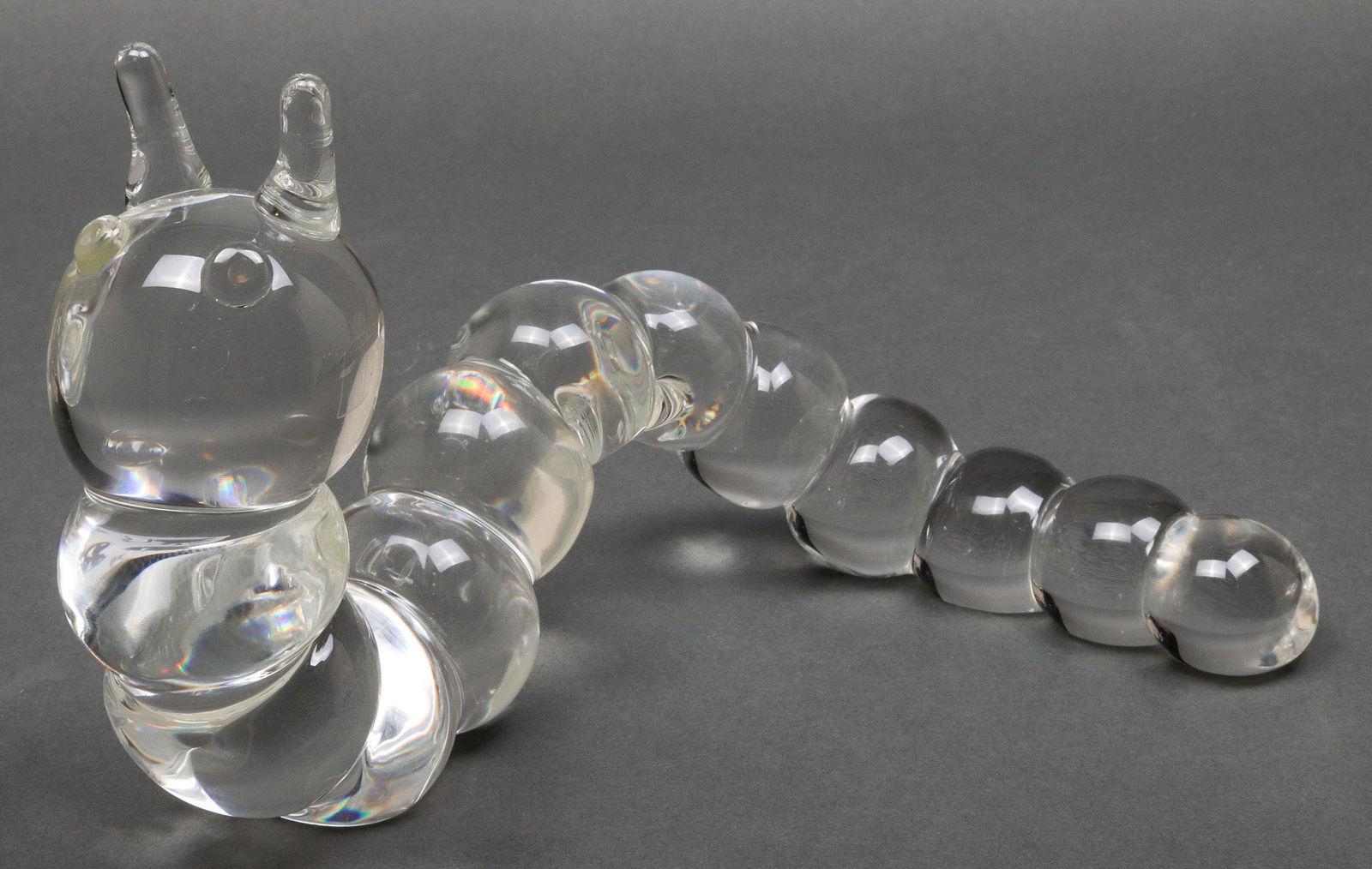 Steuben Large Crystal Caterpillar Sculpture Oct 11 2020 Auctions At Showplace In Ny liveauctioneers