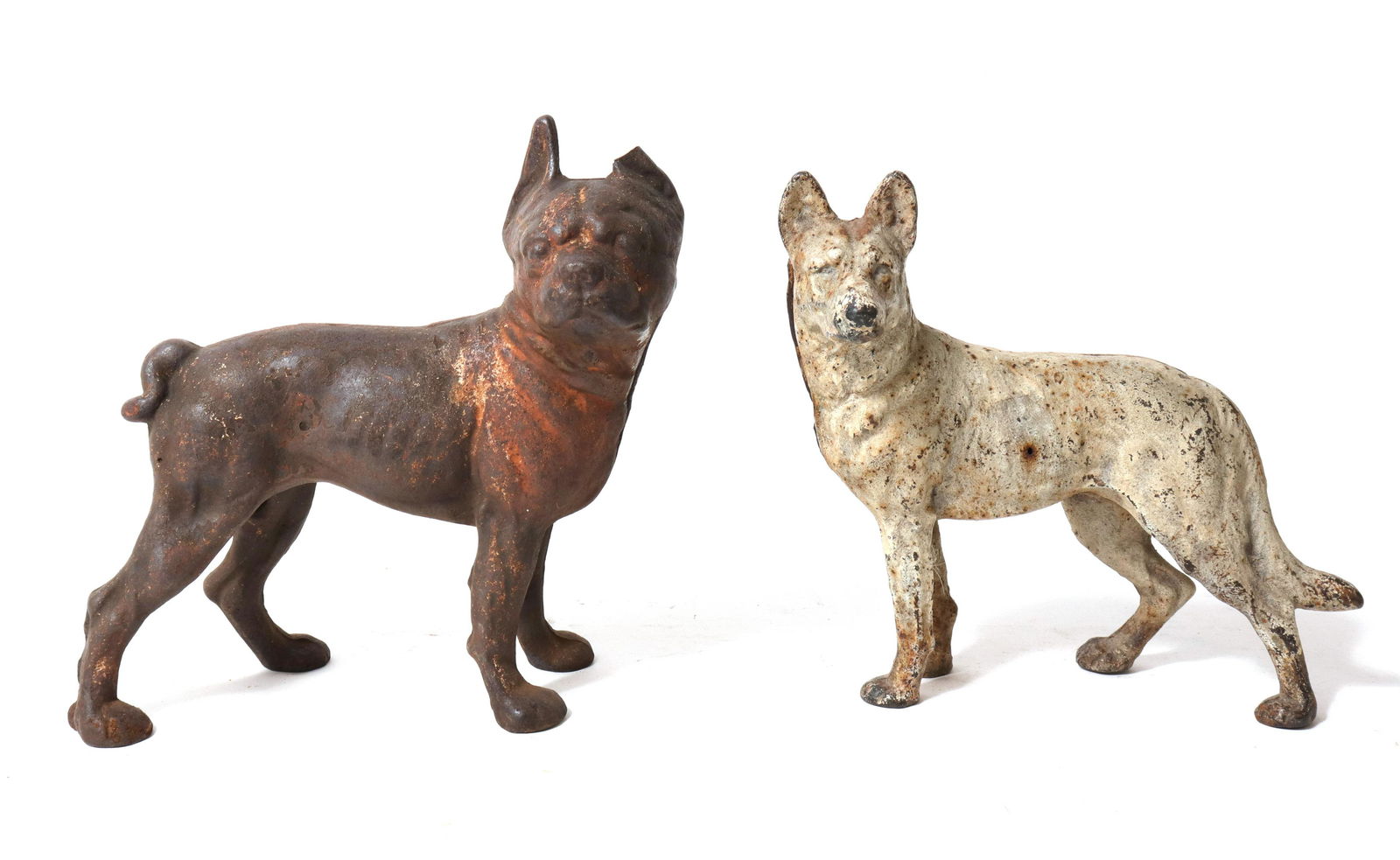 Cast Iron Dog Figural Doorstops, 2 Pcs (1 of 4)