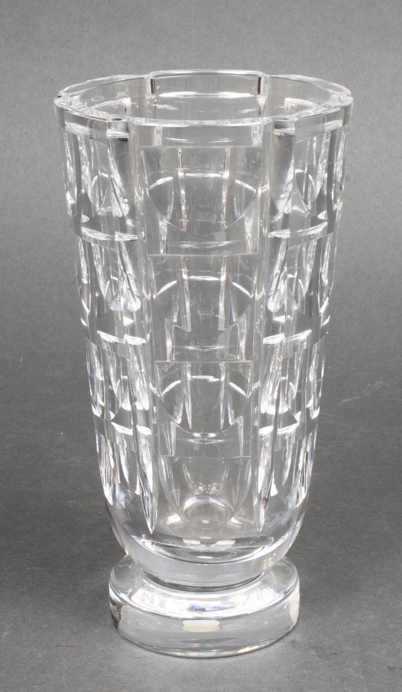 Orrefors Modern Cut Crystal Vase (1 of 3)
