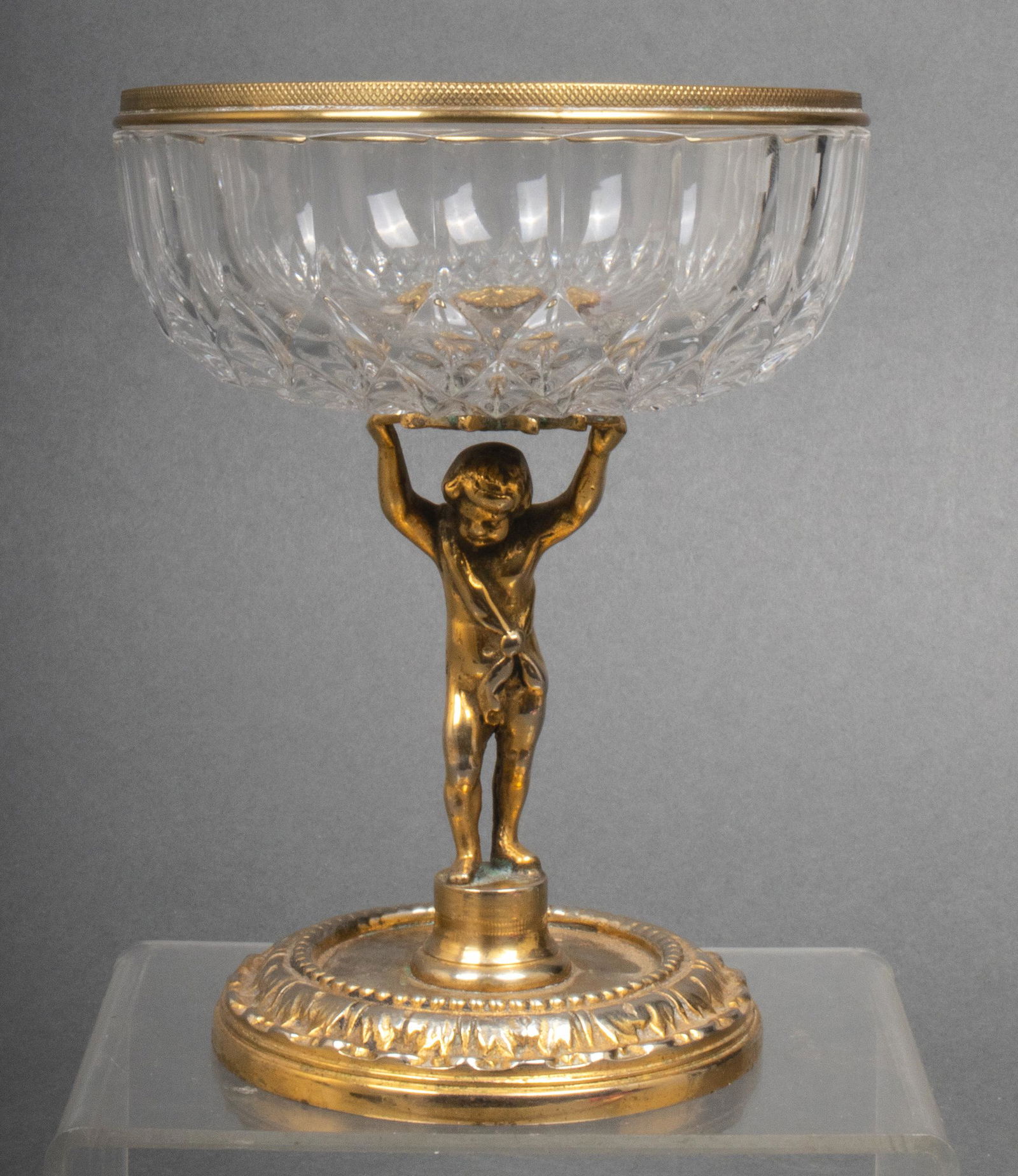Empire Style VSL Crystal & Gilt Cherub Tazza (1 of 4)