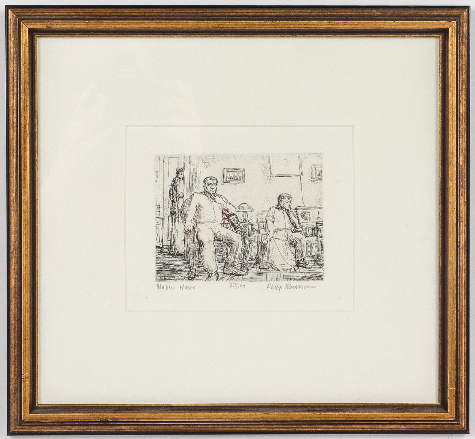 Philip Reisman "Music Hour" Etching on Paper (1 of 5)
